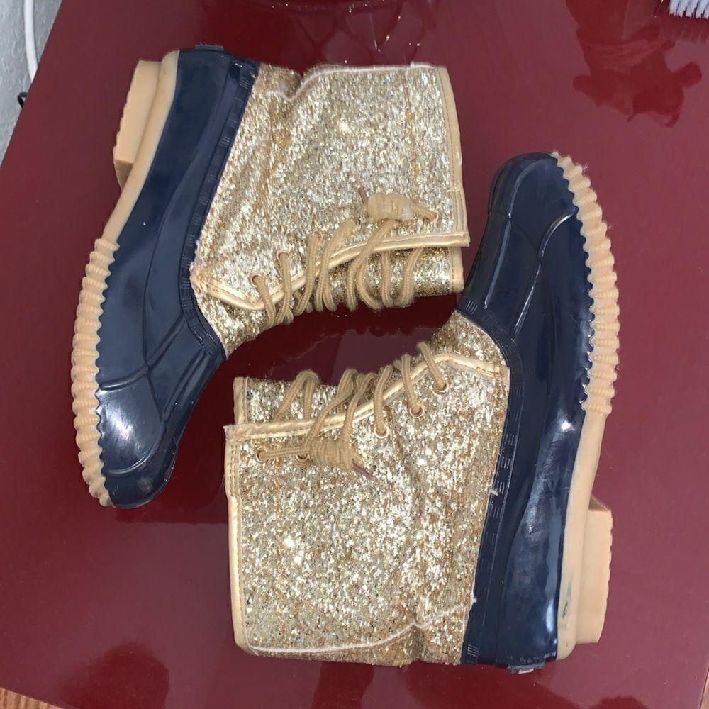 Sugar Duck Boots Gold Glitter Women’s Size 7M - Picture 4 of 9